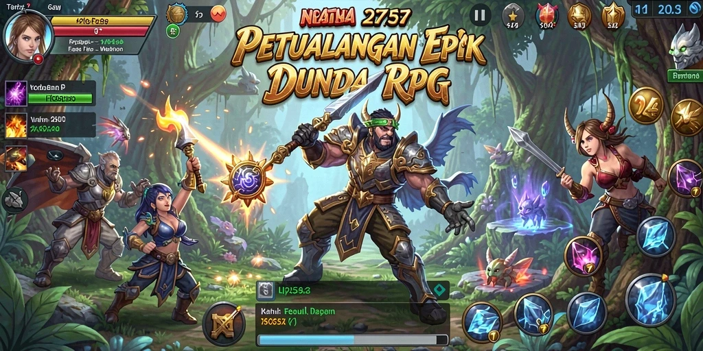 Tampilan dalam gameplay RPG 2757 yang mendebarkan.
