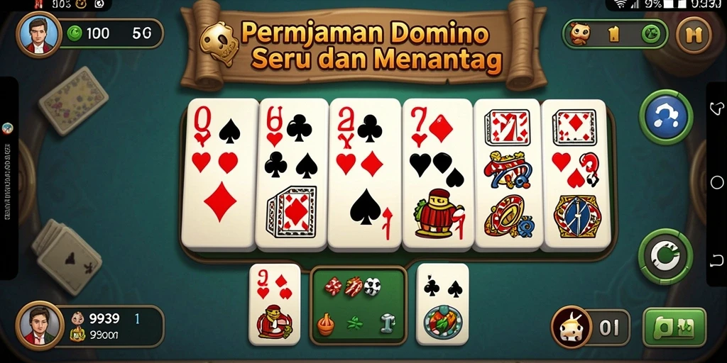 Tampilan gameplay seru dan interaktif dari game Domino 9939.