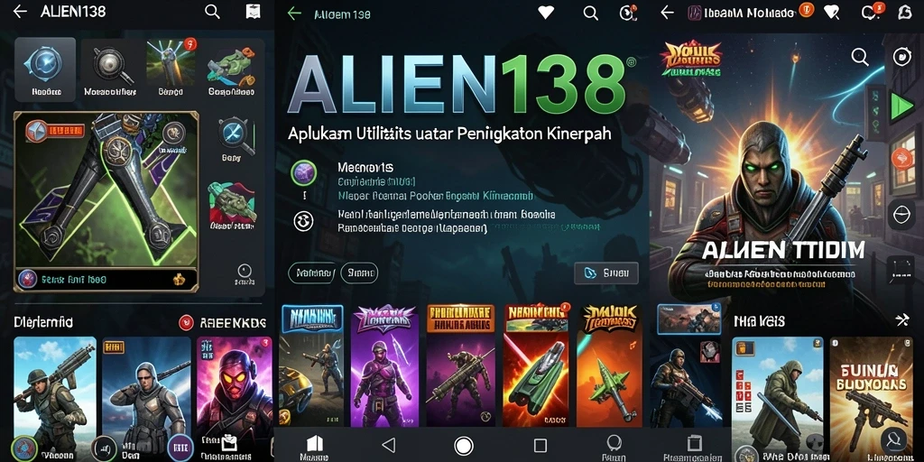 Tampilan antarmuka aplikasi ALIEN138 yang ramah pengguna.
