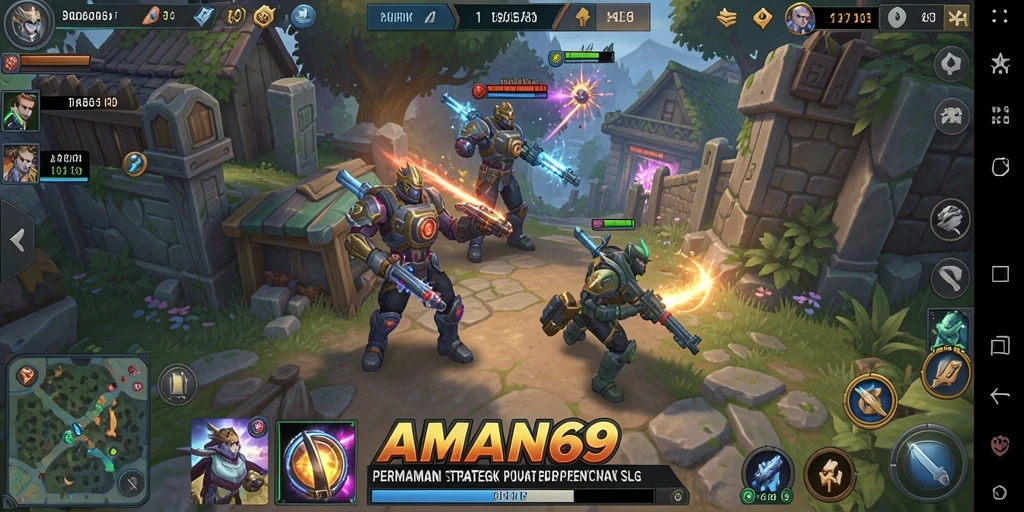 Tampilan gameplay AMAN69 yang menawan dan strategis.