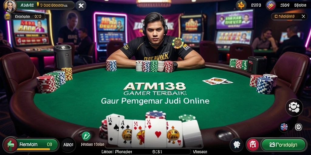 Tampilan gameplay asli dari aplikasi Poker ATM138 yang mendebarkan.