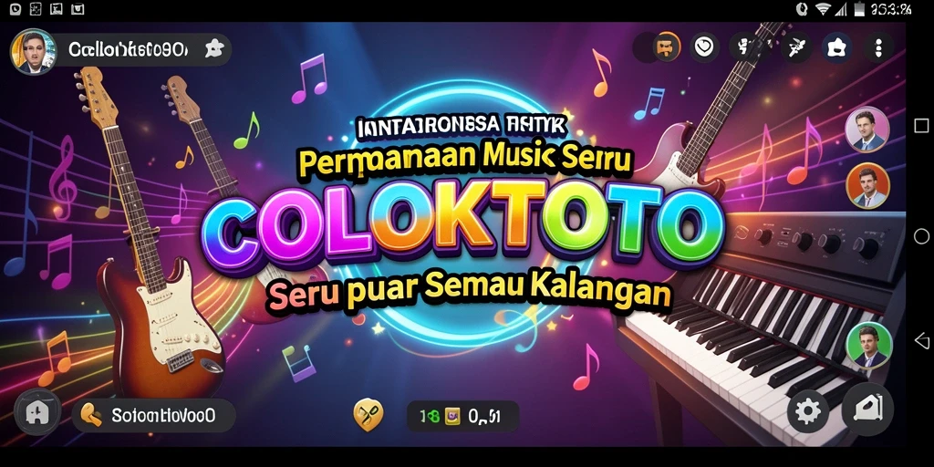 Tangkapan layar COLOKTOTO menunjukkan gameplay seru yang melibatkan musik.