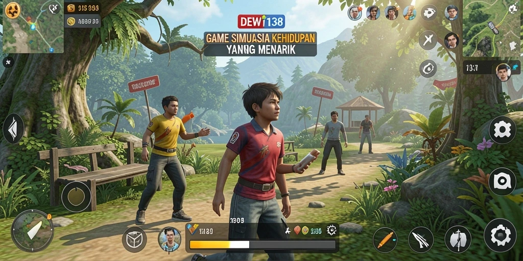 Tampilan gameplay menarik dari DEWI138 yang menampilkan simulasi kehidupan.