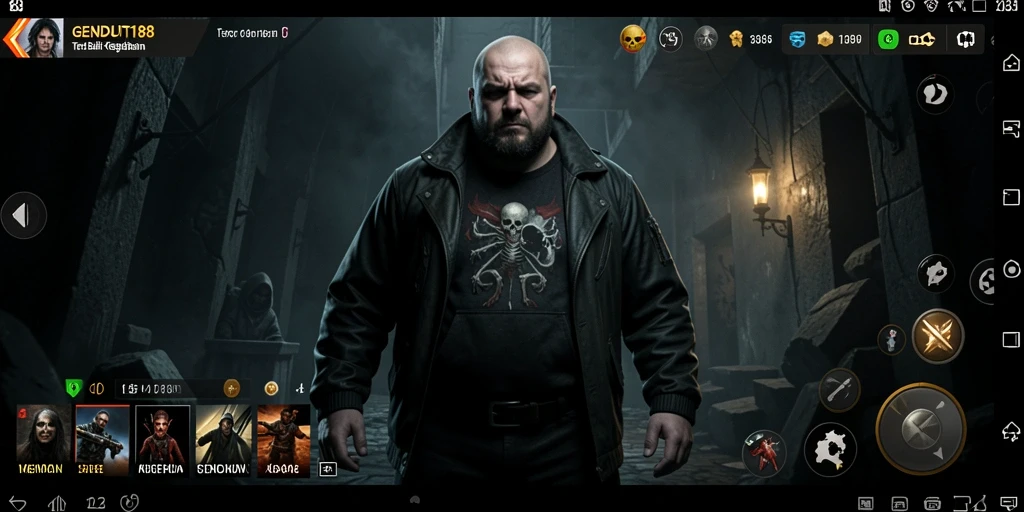 Tampilan mencekam dari gameplay <strong>GENDUT188</strong> dengan suasana Horror yang mendalam.