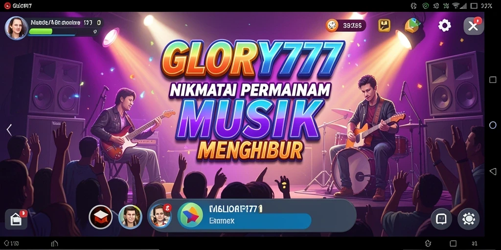 Screenshot GLORY777 menampilkan pemain yang sedang asyik memainkan lagu.