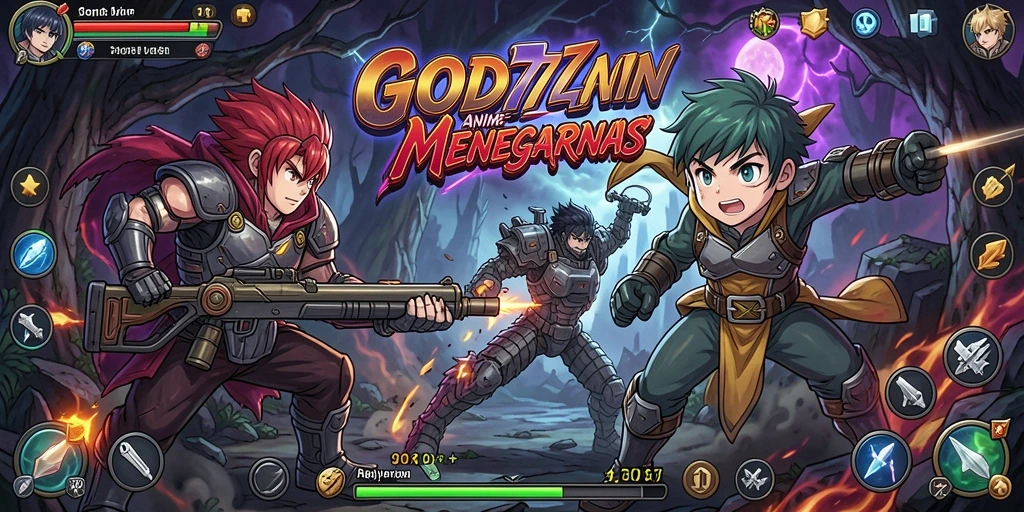 Gameplay menakjubkan dengan karakter anime dan pertempuran seru.
