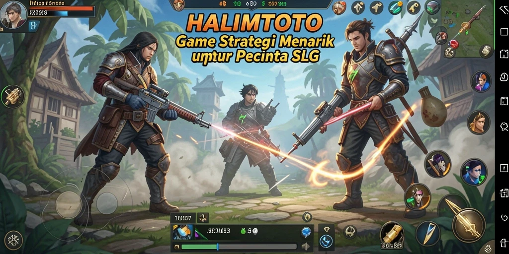 Tampilan gameplay HALIMTOTO dengan aksi strategi yang mendebarkan.