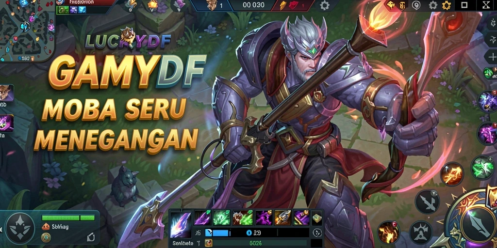 Gameplay seru dari LUCKYDF dalam pertarungan tim.