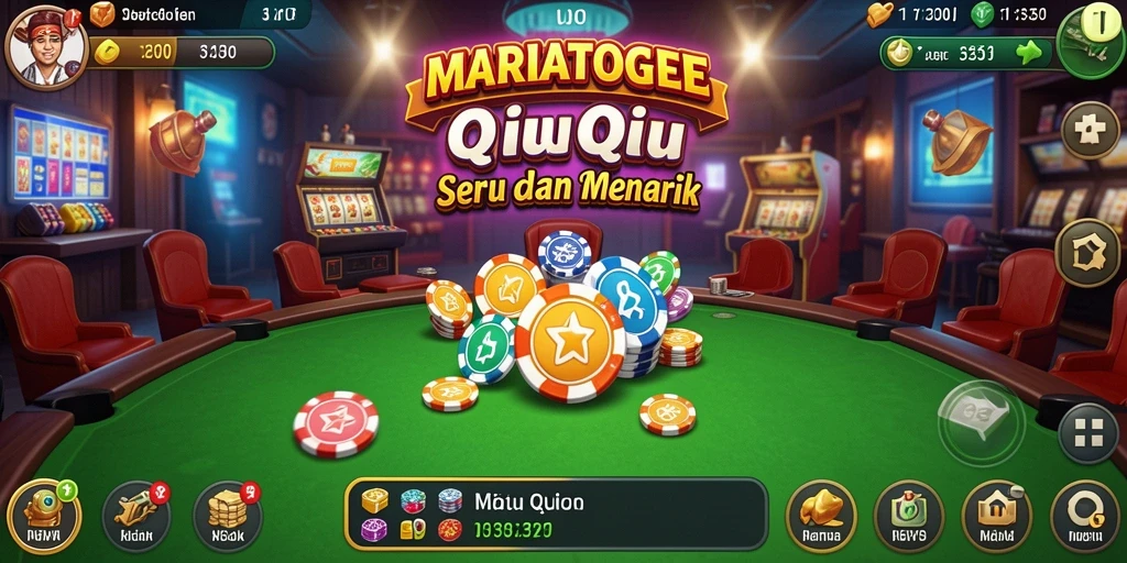 Tampilan gameplay seru dalam MARIATOGEL QiuQiu.