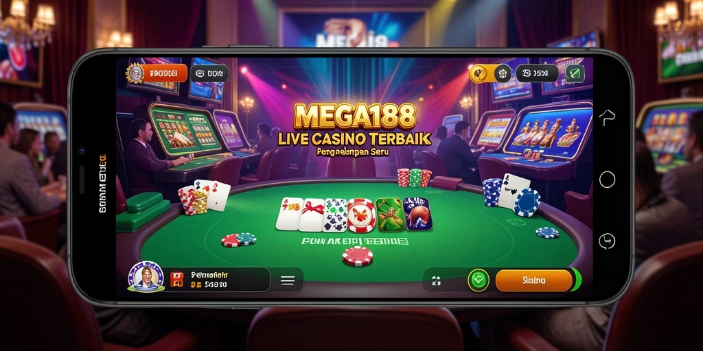 Tampilan permainan Live Casino di MEGA188 yang menarik dan interaktif.