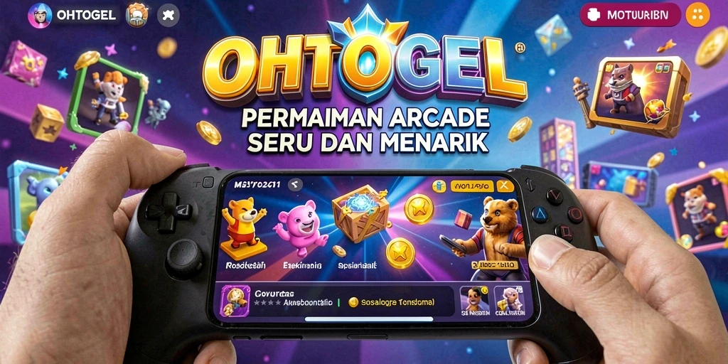 Tampilan gameplay seru dari OHTOGEL dalam format arcade!