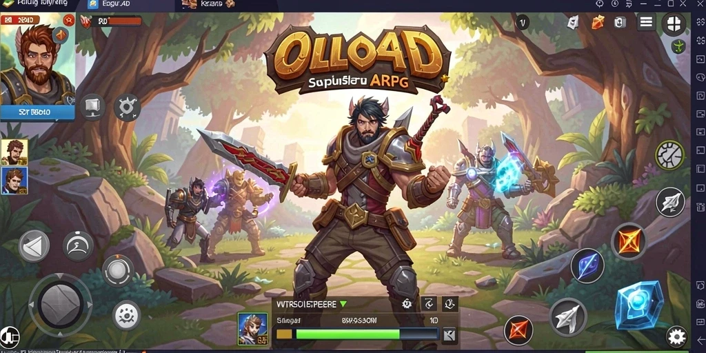 Screenshot OLLO4D menampilkan aksi pertempuran seru dalam gameplay ARPG.
