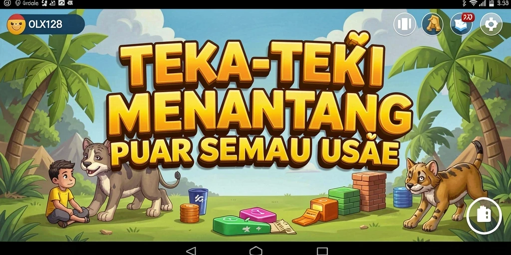 Tampilan gameplay OLX128 yang penuh tantangan dan warna-warna cerah.