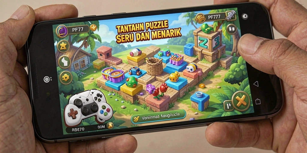 Tampilan gameplay PF777 yang penuh warna dan menantang.