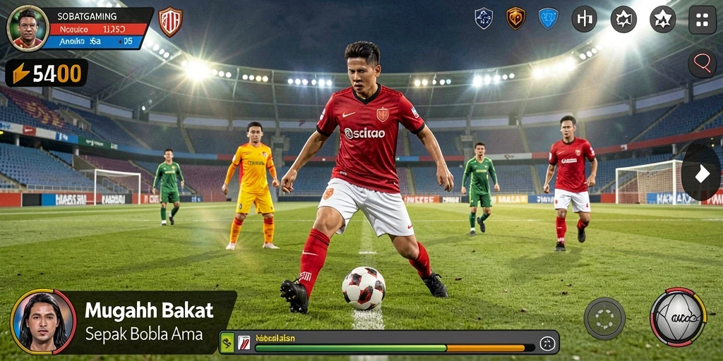 Screenshot gameplay SOBATGAMING yang menampilkan aksi seru di lapangan.