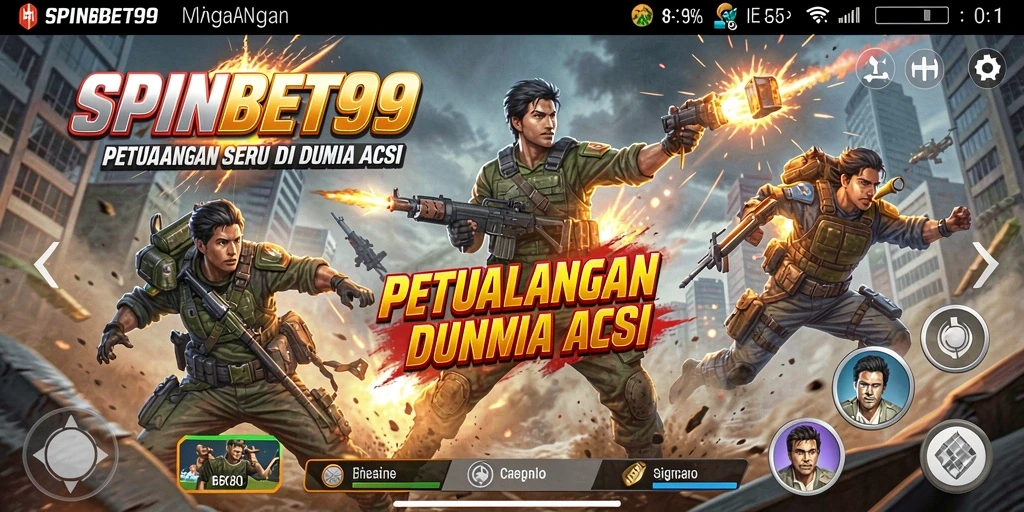 Tampilan gameplay SPINBET99 yang seru dan penuh aksi.