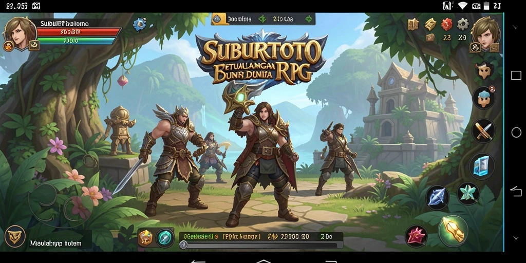 Tampilan screenshot SUBURTOTO menampilkan pertarungan mendebarkan di dunia RPG.