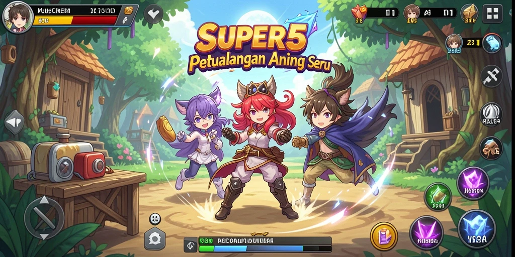 Tampilan menarik dari permainan Anime yang menantang.