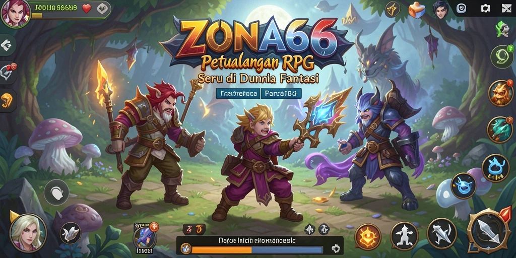 Tampilan gameplay ZONA66 yang menakjubkan dan seru.