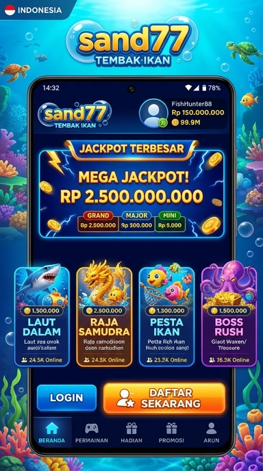 Fitur pencarian yang memudahkan di sand77 untuk menemukan aplikasi.